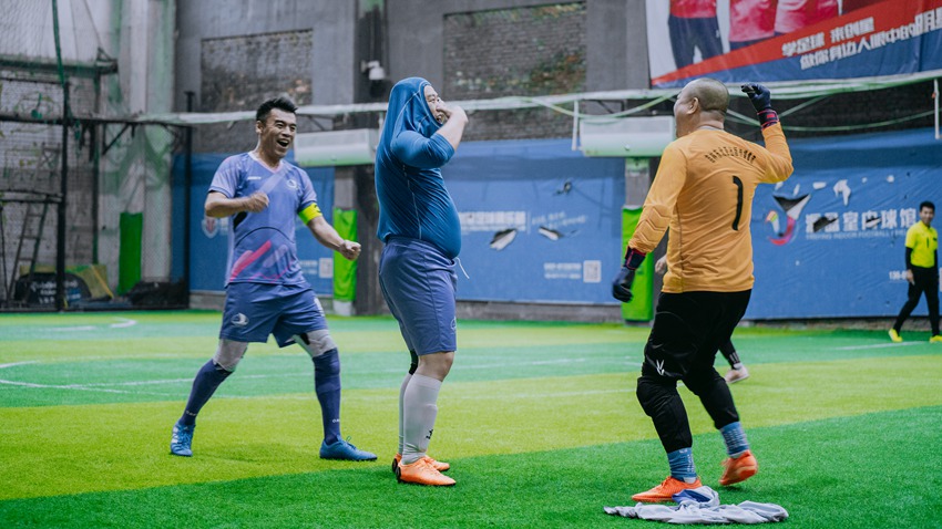 《進(jìn)球啦 》。劉恩碩 攝