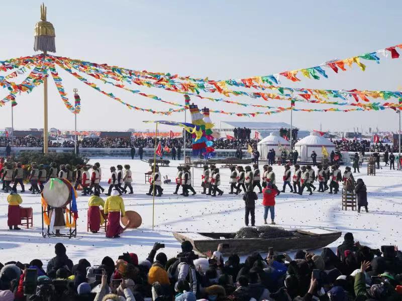 查干湖冰雪漁獵文化旅游節。人民網李洋 攝