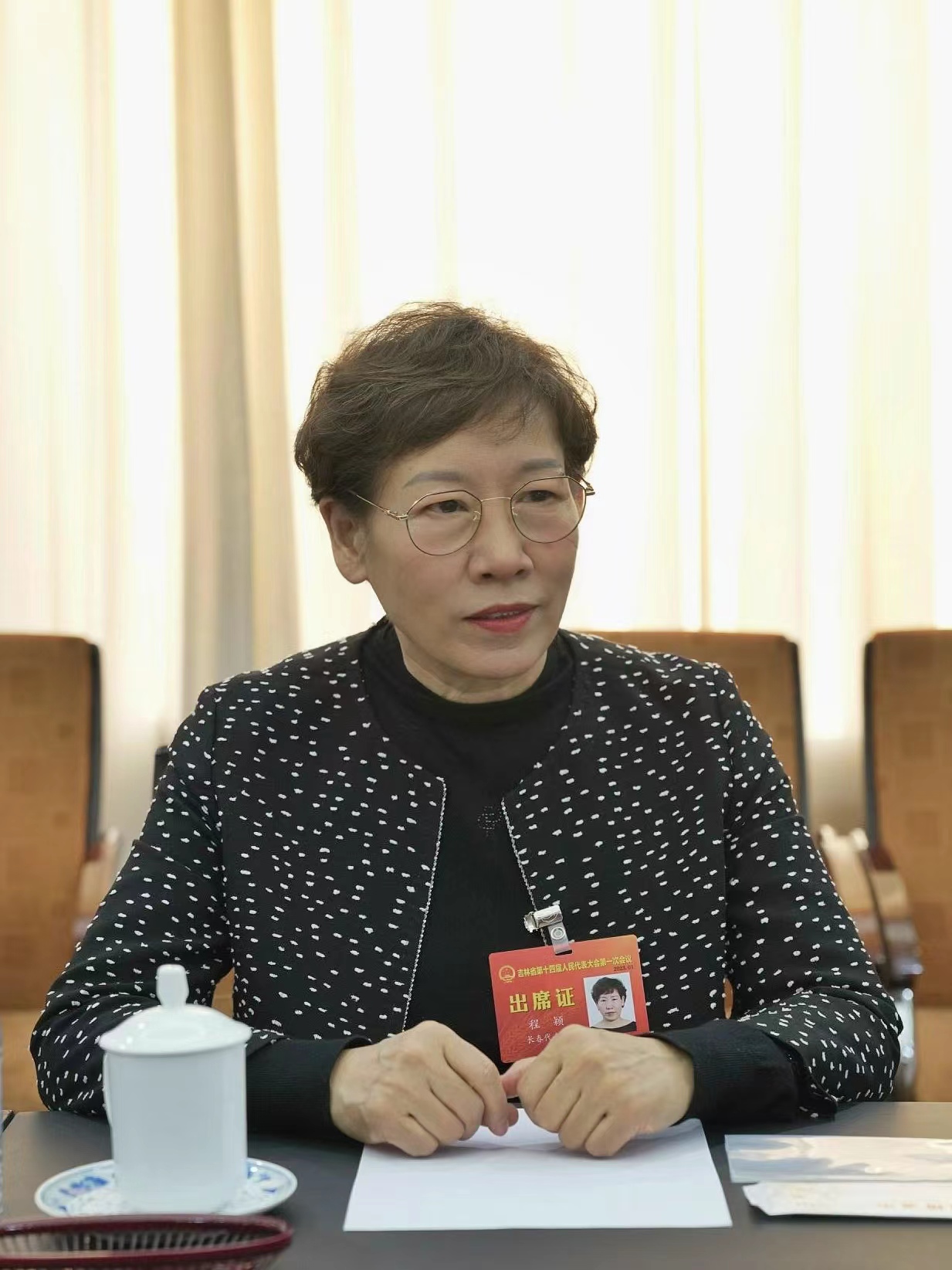 吉林省人大代表、吉林省腫瘤醫院教授程穎。人民網 李洋攝