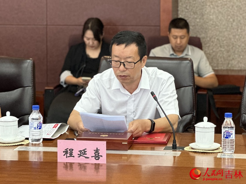 長春市農科院研究員程延喜作為技術調查官代表發言。實習生 尹嘉怡攝