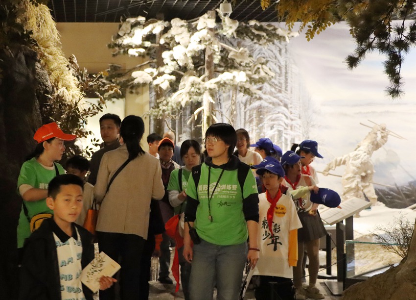 五一假期,大量游客市民走進吉林省博物院汲取文化滋養。(吉林省博物院供圖)