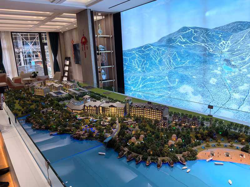 御壺溫泉國際度假村規劃沙盤。人民網記者 李洋攝