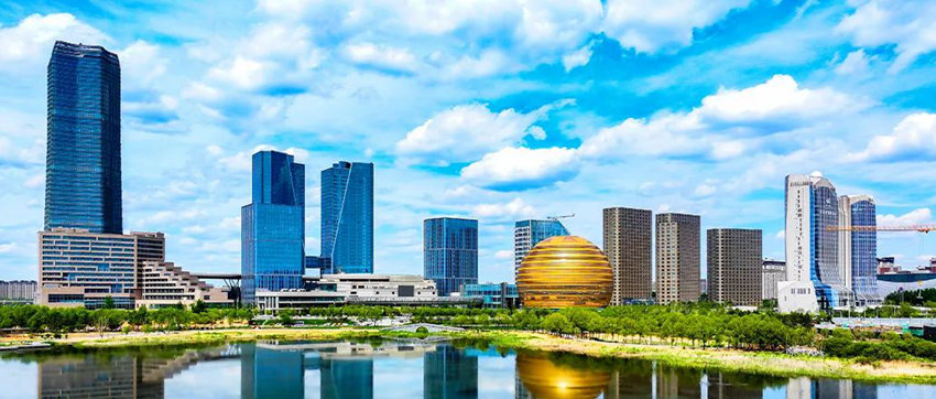 北湖未來科學(xué)城現(xiàn)代樓群建筑鱗次櫛比。長(zhǎng)春新區(qū)供圖