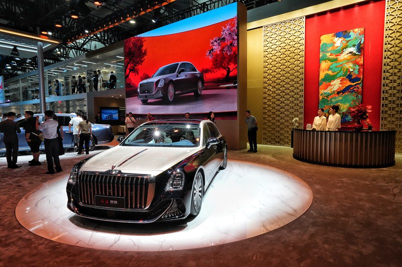 一汽紅旗金葵花展廳。人民網(wǎng)記者 李洋攝