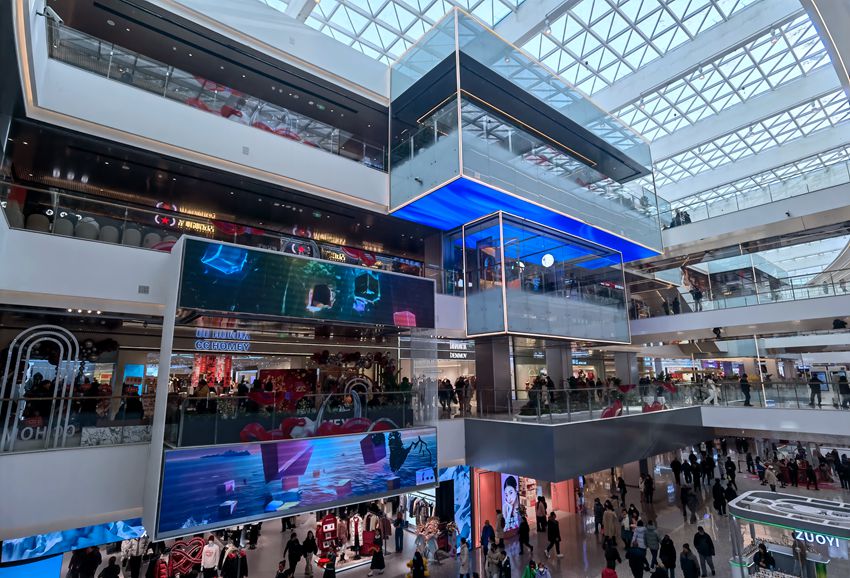 長(zhǎng)春寬城區(qū)上海路萬(wàn)達(dá)廣場(chǎng)。長(zhǎng)春寬城區(qū)委宣傳部供圖