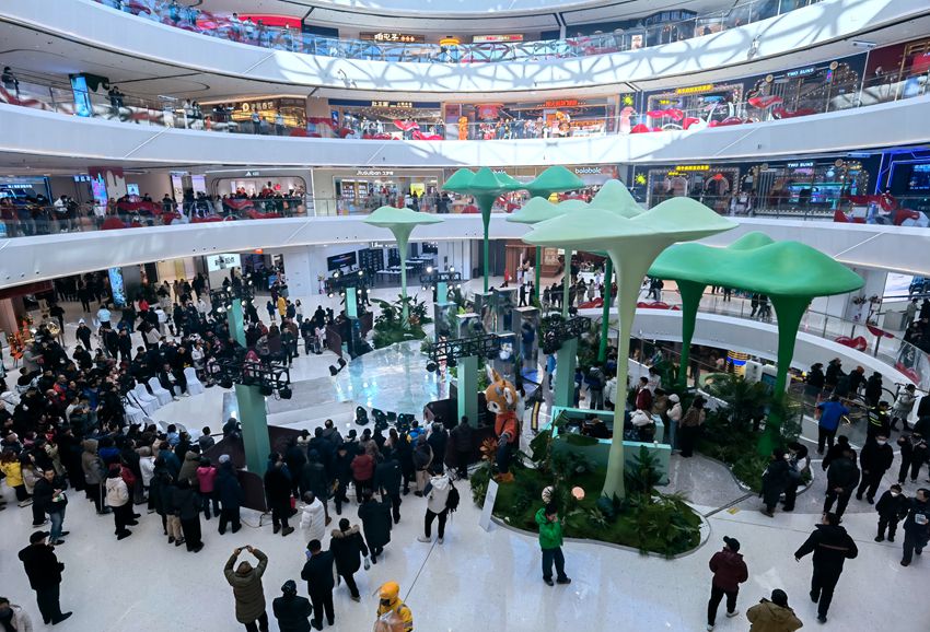 長(zhǎng)春寬城區(qū)上海路萬(wàn)達(dá)廣場(chǎng)。長(zhǎng)春寬城區(qū)委宣傳部供圖