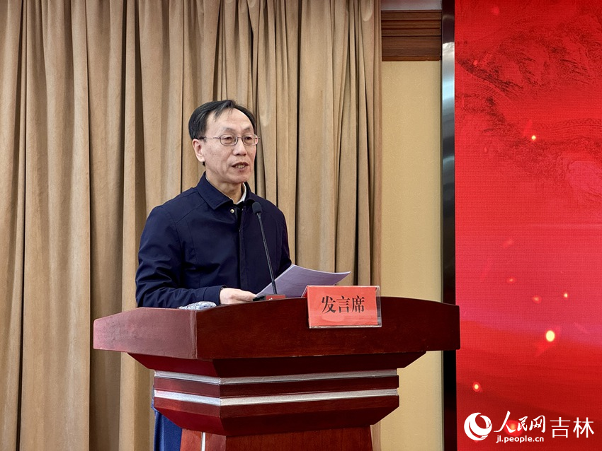 吉林省紅十字會黨組成員、副會長姚玉海發言。人民網記者 李思玥攝