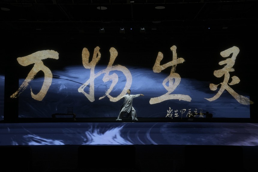 “白澤的奇幻旅程”AI展演現場節目《境》。人民網記者 李洋攝