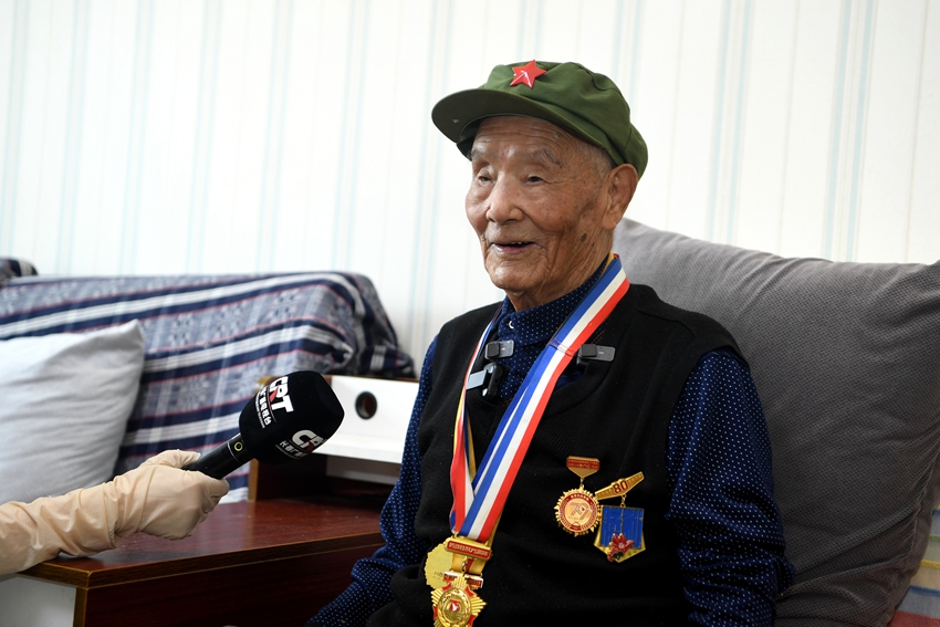 抗戰(zhàn)老兵劉慶恩。