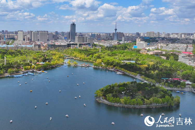 長春市通過啟動“拆圍透綠”工程,讓綠色景觀擁抱城區。人民網記者 李洋攝