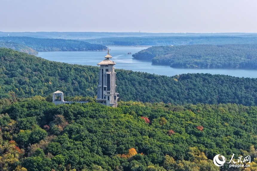 秋日里長春凈月潭國家森林公園美景如畫。人民網記者 李洋攝