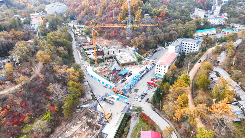 夾皮溝鎮寶戲臺金谷景區施工現場。圖片來源：樺甸市委宣傳部