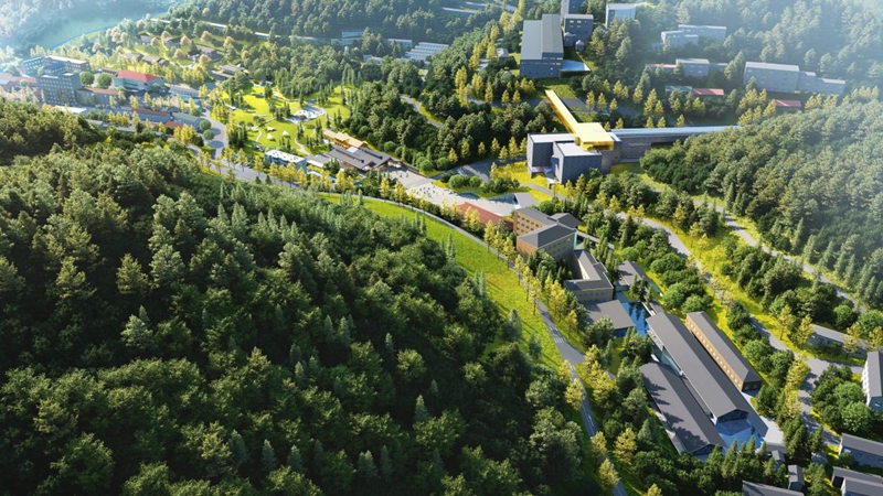 夾皮溝鎮寶戲臺金谷景區效果圖。圖片來源：樺甸市委宣傳部