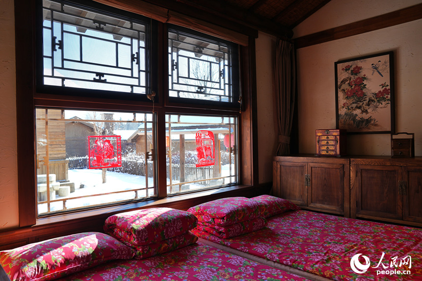 白山市撫松縣雪鄉客棧“東北風”濃郁的民宿客棧。人民網記者 李洋攝