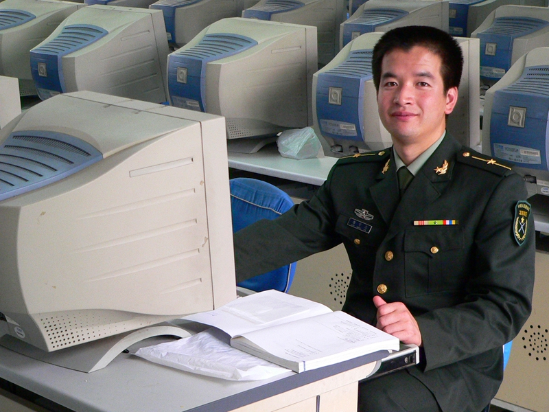 在部隊服役期間的郭守志