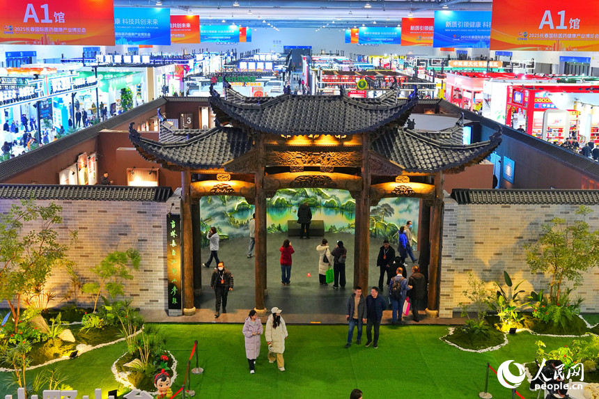 2025長春國際醫藥健康產業博覽會人參主題館。人民網記者 李洋攝