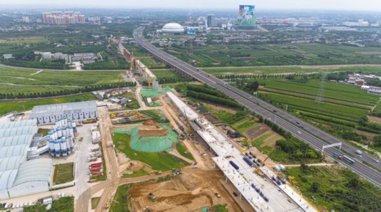 建設中的西延高鐵富平段（荊山塬片區褚王村）